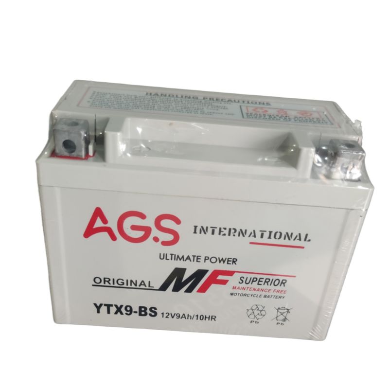 باتری موتورسیکلت ای جی اس مدل 12v9ah